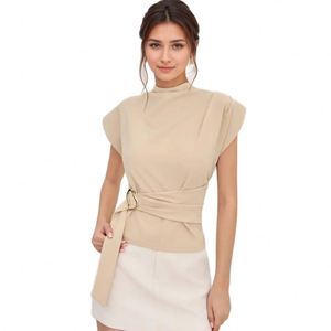 Etiqueta privada personalizada con logo impreso, cuello redondo transpirable para mujer, impresión de logo personalizado - Product Image 1