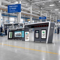 Conception moderne de station d'arrêt de bus de luxe avec écran LED interactif et sièges