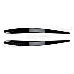 Autocollants de recouvrement pour phares de voiture (sourcils/paupières) pour Skoda Superb B8 2016-2018 Noir Brillant/Aspect Carbone Kit Carrosserie Tuning - Product Image 3