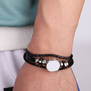 Bracelet en cuir vierge pour sublimation avec plaque en aluminium pour le bricolage - Product Image 2