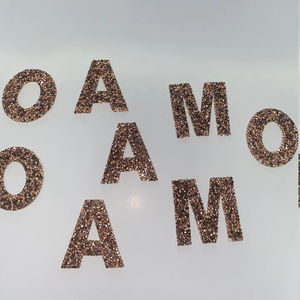 Oro Hotfix lettere strass, completo alfabeto <span class=keywords><strong>A-Z</strong></span> Patch strass con adesivo, maglia lettere Bling - Product Image 4