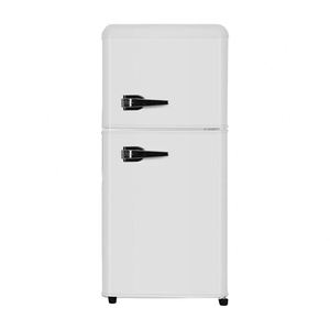 102L 3.6 pieds cubes usine professionnelle Mini Bar <span class=keywords><strong>Vintage</strong></span> 220V 50Hz congélateur supérieur Double <span class=keywords><strong>porte</strong></span> Mini réfrigérateur rétro - Product Image 4