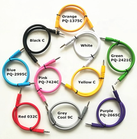 Tresse en Nylon coloré 3.5mm Mono mâle à 3.5mm MONO mâle Patch câble audio pour câbles Audio modulaires Eurorack