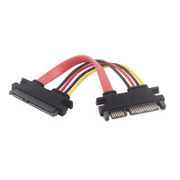 SATA7 + 15 22 Pines, Cable de alimentación de datos SATA, Conector de extensión SATA de 22 pines para HDD SSD de 2,5 ''y 3,5''