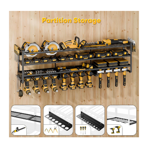 منظم أدوات متعدد الوظائف مثبت على الحائط قابل للتوسيع 48 بوصة مع 12 رفوف لغرف أدوات المرآب - Product Image 3