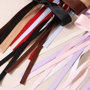 GENYA grosir rambut busur klip untuk wanita pita busur dengan ekor panjang ikatan simpul rumbai cakar rambut jepit rambut bayi perempuan busur - Product Image 4