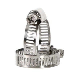 Stainless Steel Worm Drive <b>Hose</b> <b>Clamps</b> Polished <b>Hose</b> Clip - Product Image 2