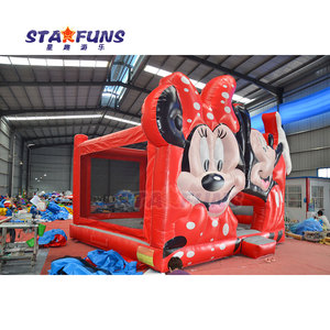 Château gonflable personnalisé <span class=keywords><strong>Mickey</strong></span> <span class=keywords><strong>et</strong></span> <span class=keywords><strong>Minnie</strong></span> pour enfants, en PVC, avec toboggan intégré - Product Image 3
