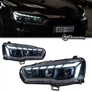 Novo Farol LED <span class=keywords><strong>AKD</strong></span> 36V 4000 Lm para Mitsubishi Lancer 2008-2018 com DRL, Sinal de Direção, Luz Alta e Lente Projetora Angel Eye - Product Image 2