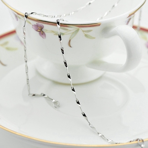 <span class=keywords><strong>Gerstenkorn</strong></span>-Kettenanhänger aus 925er Sterlingsilber, 16 cm " /18 " - Product Image 2