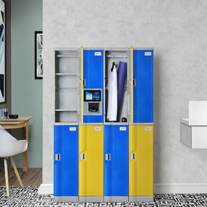 Armoire de rangement moderne pour salle de sport à domicile 2025 à 12 portes avec serrure électronique, design étanche et écologique pour vêtements et usage domestique - Product Image 1