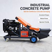 Pompe à béton diesel mini portable de haute qualité avec moteur intégré pour la construction
