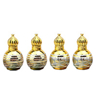 Offre Spéciale 10ML Arabe Roll on Gold Haute Qualité 10ML Huile Essentielle Boule Bouteille En Verre Cosmétique Huile Parfum Bouteille Vide