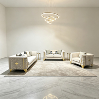 Ensemble de canapés 1+2+3 de style italien luxueux, rembourrés et décoratifs, populaires et de qualité supérieure, pour salon moderne
