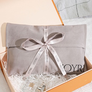 Pochette d'enveloppe de luxe en faux daim imprimé de logo personnalisé enveloppe de l'<span class=keywords><strong>emballage</strong></span> <span class=keywords><strong>cadeau</strong></span> de bijoux vêtements chaussure <span class=keywords><strong>sac</strong></span> de poussière en velours - Product Image 5