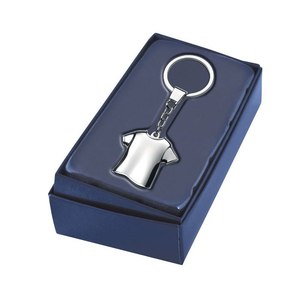 Llavero de Metal con Forma de Camiseta, Acabado Plateado, Accesorio de Moda para Hombres y Mujeres - Product Image 2