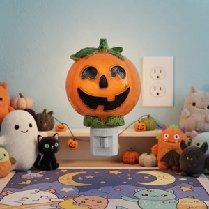 Lámpara Decorativa de Pared con Forma de Calabaza de Halloween, Giratoria 360°, con Certificación UL, para Interiores - Product Image 4