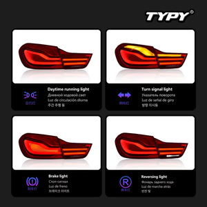 Nouveaux feux arrière LED TYPY, feux arrière modifiés, accessoires de voiture pour <span class=keywords><strong>BMW</strong></span> Série 4 F32 2013-2020, clignotants dynamiques - Product Image 4