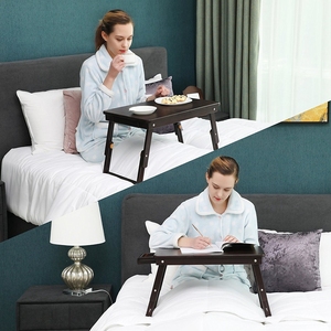 Bamboo Laptop Stand Desk Holder Tray <strong>Folding</strong> <strong>Notebook</strong> Bed Portable <strong>Computer</strong> <strong>Table</strong> - Product Image 5