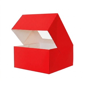 100% Hersteller Professionelle Bäckerei-Box mit Fenster aus Recycling-Materialien Rosa Kleine Kuchen- und <span class=keywords><strong>Sushi</strong></span>-Boxen mit Magnetverschluss und Individuellem Logo - Product Image 2