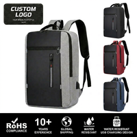 Sac à dos d'affaires Oxford personnalisé de haute qualité, étanche, avec chargement USB, fermeture éclair verticale, pour voyage et école, pour hommes, vente en gros