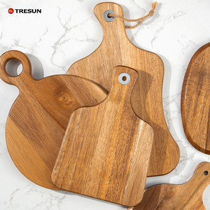 Vente en gros de planche à découper écologique pour pain et fruits Planche à découper en bois pour fromage avec poignée - Product Image 4