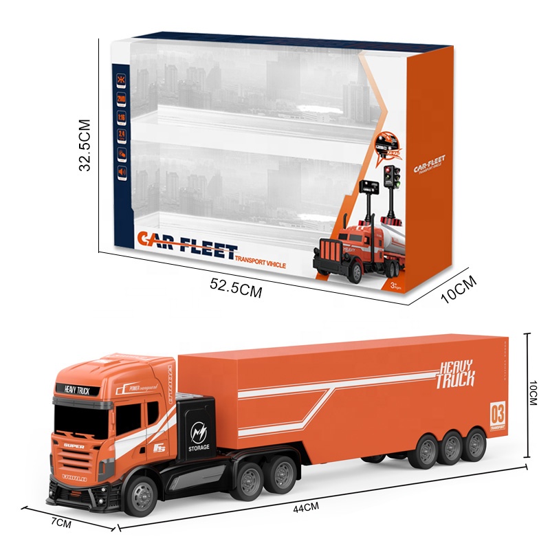 1:16ラジコントラックコンテナトレーラーおもちゃ電気自動車