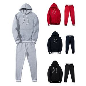 Slim Fitness Chándales Ropa deportiva Entrenamiento y Jogging Wear 2PCs Conjuntos de alta calidad OEM Diseño de logotipo personalizado Trajes de lana de algodón - Product Image 3