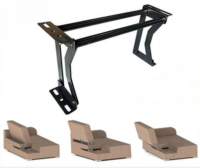 Mécanisme de levage et charnières réglables en hauteur pour canapé-lit pliant RV, angle d'ouverture 180°, fixation murale, pour mobilier moderne en acier