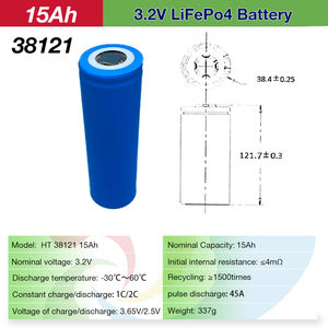 2023 Gloednieuwe Een Grade 3.2V 15ah Cilindrische Lithium Ijzer Fosfaat Oplaadbare Batterij Voor 12V 24V 48V Batterijen Pack - Product Image 3