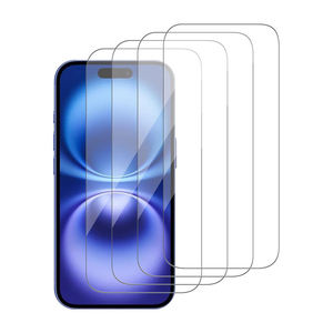 Protector de Pantalla 2.5D de Vidrio Templado Transparente para iPhone Duo 18 17 16 15 Pro Max, Película de Vidrio de Alta Calidad con Aluminio, Sin Burbujas - Product Image 1