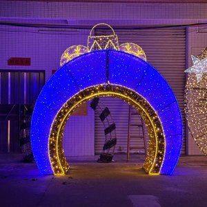 2026 décorations de tunnel d'<span class=keywords><strong>étoile</strong></span> de noël en plein air 6m 20ft lumière chaude en aluminium explosif Boom Motif lumières pour une utilisation extérieure festive - Product Image 6