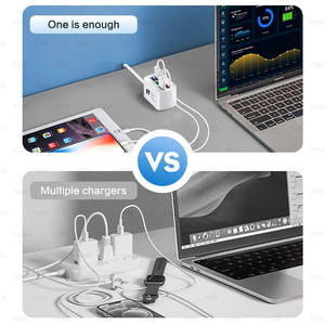 Chargeur USB multiport chargeur rapide téléphone adaptateur de <span class=keywords><strong>prise</strong></span> de courant de voyage pour <span class=keywords><strong>iPhone</strong></span> Xiaomi 15 OPPO Samsung Type C Mini chargeur mural - Product Image 2