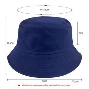 Chapeaux Bob Personnalisés en Coton Doublé Satin pour Hommes et Femmes, Casquettes d'Été à Bord Large et Dessus Plat, Couleur Unie, Idéales pour les Pêcheurs et les Loisirs - Product Image 3
