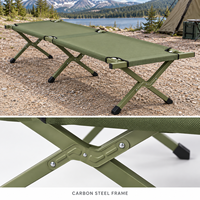 Lit de camp pliable portable en alliage d'aluminium, moderne et simple, pour extérieur, secours d'urgence et pause déjeuner, en acier, vente en gros