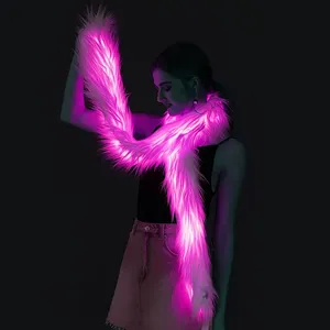 Bufanda de Piel Sintética con Luces LED de Colores, Bufanda Brillante LED para Mujer, Espectáculo Nocturno, Fiesta, San Valentín, Accesorios de Cumpleaños, Regalo Novedoso - Product Image 6
