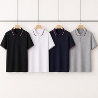 Polo pour hommes à manches courtes en piqué, col bicolore, idéal pour le bureau et les tenues décontractées (vente en gros)
