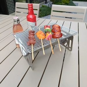 Estufa de barbacoa de carbón plegable de acero inoxidable para la familia Parrillas de camping perfectas para picnics al <span class=keywords><strong>aire</strong></span> <span class=keywords><strong>libre</strong></span> y campings - Product Image 2