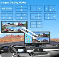 PZ nouveau design 10.36in 12-36V pour camion DVR quad split moniteur 360 vue caméra de recul avec alarme BSD kit de suivi humain automatique