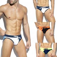 Slip de bain sexy pour homme Maillot de bain imprimé Maillot de bain de plage Bikini Sport avec cordon de serrage