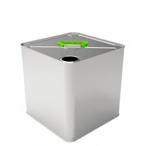 Bidon carré en étain pour huile d'olive Kontensan L298, 12 litres, 232x232x240 mm - Product Image 2