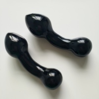 Dildo de Cristal de Obsidiana Grande para Masaje Yoni, Tapones Anales de Cristal, Varita