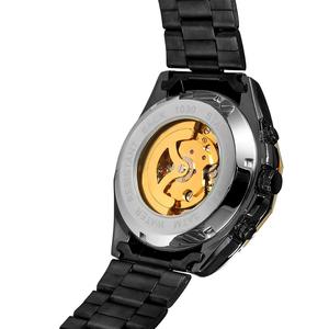 <span class=keywords><strong>Orologi</strong></span> da <span class=keywords><strong>uomo</strong></span> automatici scheletrati neri <span class=keywords><strong>alla</strong></span> <span class=keywords><strong>moda</strong></span> ed eleganti, in acciaio inossidabile, con allarme, analogici, stile Shanghai, dalla fabbrica di Guangzhou - Product Image 6