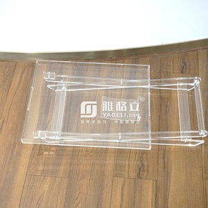 Table pliante moderne en acrylique pour présentoir de magasin, couleur personnalisable, vente en gros directe usine, pour salon - Product Image 5