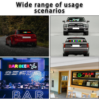 Panneau d'affichage LED programmable par application Bluetooth pour voiture, panneau matriciel à messages défilants en couleur, affichage numérique USB 5V pour magasin de détail