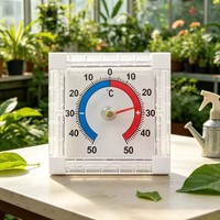 Mini thermomètre carré -50-50 ° C pour extérieur, jardin, patio, pelouse, serre, maison, garage, bureau