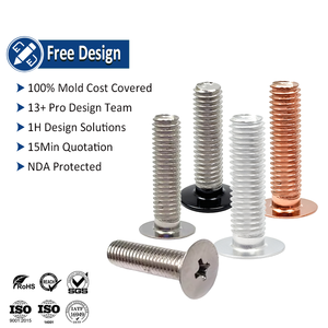 ニッケルメッキスクリュー工場M3 M4 M5 M6 Schrauben特殊超薄型低フラットヘッドフィリップスドライブマシンスクリュー - Product Image 1