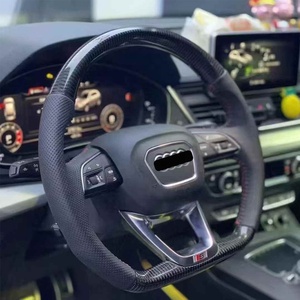 พวงมาลัยคาร์บอนไฟเบอร์สำหรับรถ <span class=keywords><strong>Audi</strong></span> Q3 <span class=keywords><strong>SQ3</strong></span> RSQ3(2020-2025) ใหม่พวงมาลัยคาร์บอนฐานแบน - Product Image 6