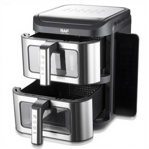 Raf 2800W Nồi chiên không khí freidora de Aire 6.0L cộng với 6.0L Giỏ kép công suất với <span class=keywords><strong>360</strong></span> độ hot Hệ thống lưu thông không khí - Product Image 3