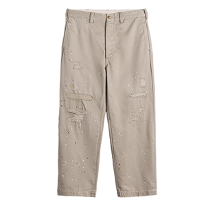 Pantalones Chinos Casuales Vintage para Hombre, Estilo Americano Clásico, Corte Relajado, 100% Algodón, Cintura Media, Parche Plano, Estilo Recto - Product Image 1